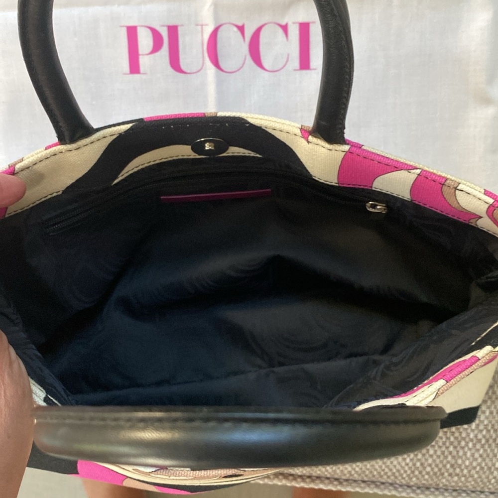Vintage Emilio Pucci Fabric & Leather Bag - Picture 11 of 12